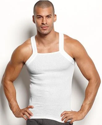 black man wearing white undershirt