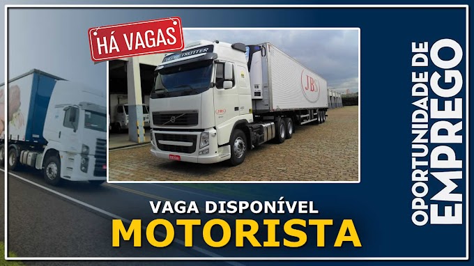 Transportadora JBS Abre vagas para Motorista 