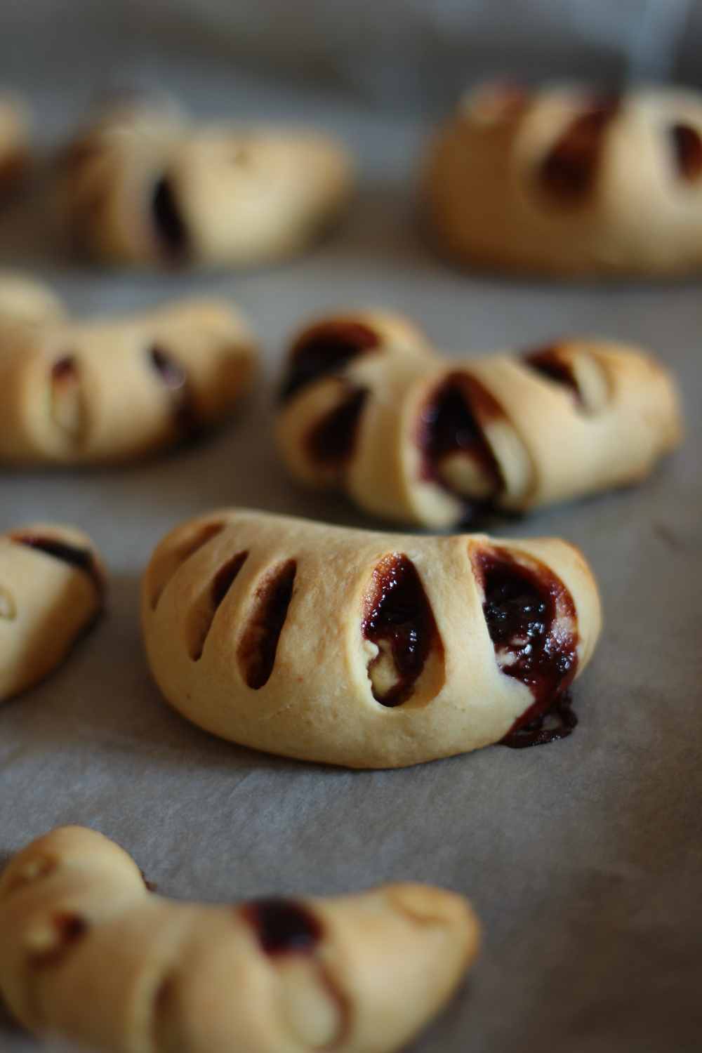 the Old Curiosity Shop Crescent Cookies with Plum Jam