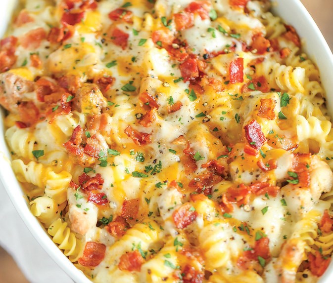 CHICKEN BACON RANCH CASSEROLE #dinner #food CHICKEN BACON RANCH CASSEROLE #dinner #food
