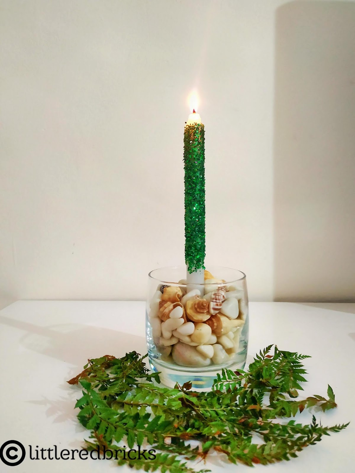 littleredbricks DIY Make your own decor candle and candle holder