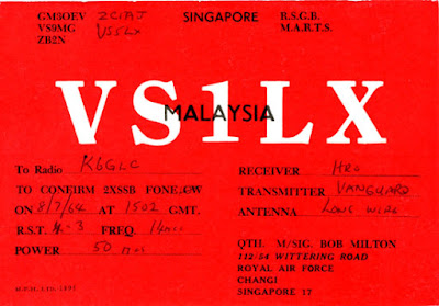 vs1lx2 Sejarah Radio Amatur Di Malaysia Melalui Kad QSL