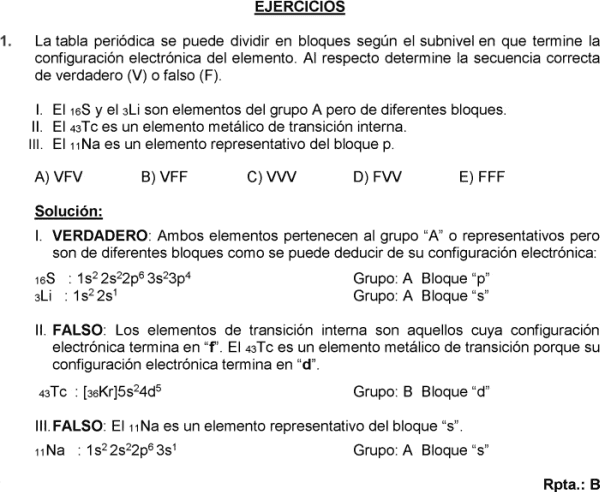 Tabla Periodica Propiedades Periodicas Ejercicios Resueltos De Quimica Basica Y Pre Universidad Pdf