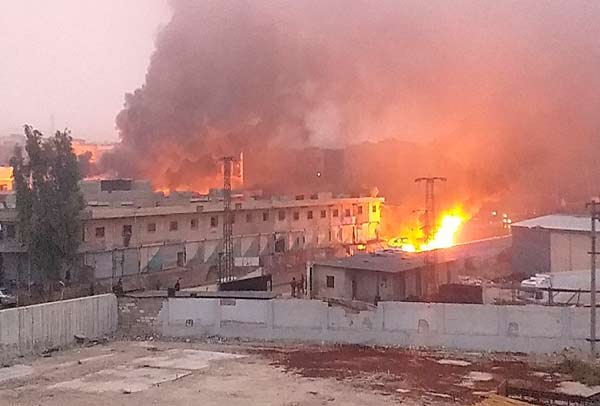 استشهاد وجرح عدد من المدنيين بتفجير في السوق الشعبي بمدينة عفرين