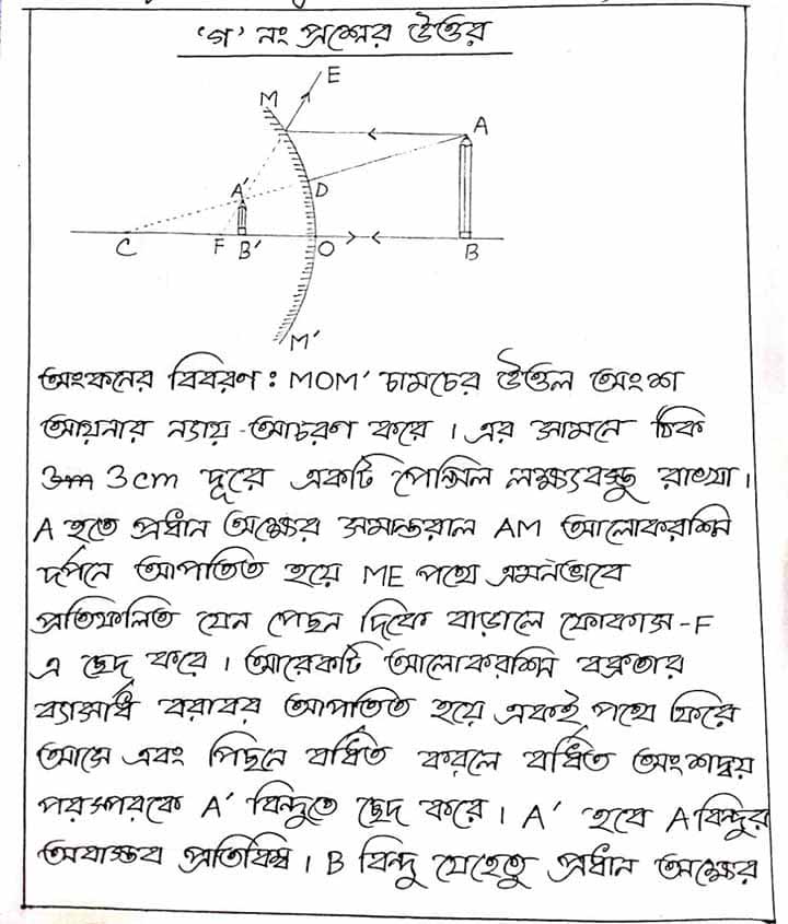 SSC Physics 8th week Assignment Answer 2021