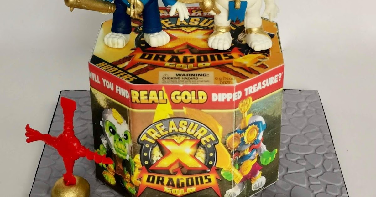Celebrate with Cake! 3D sculpted Treasure X Box with Figurines Cake