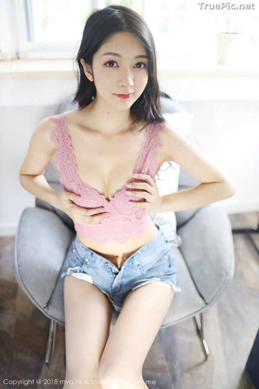 Image MyGirl Vol.322 - Chinese Model - Xiao Reba (Angela小热巴) - Croptop and Jean Short Pants - TruePic.net - Picture-22