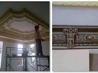 Contoh Cat Dekorasi Motif Wash Lis Plafon Gypsum