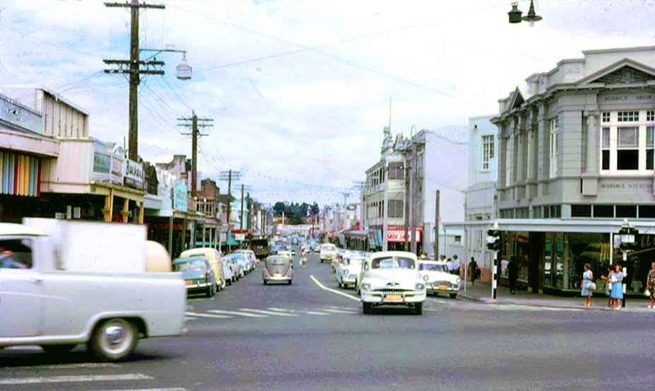 transpress nz cars in Cameron Street, Whangarei, in years gone by