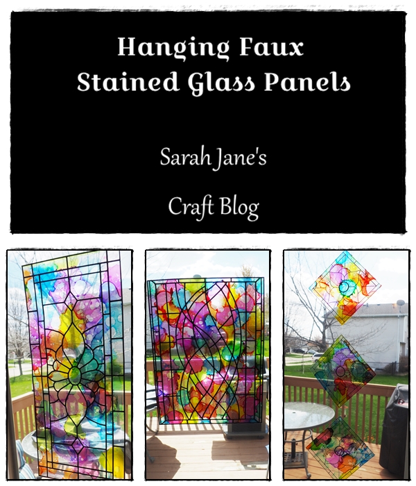Hanging Faux Stained Glass Panels (Made with Laminating Pouches