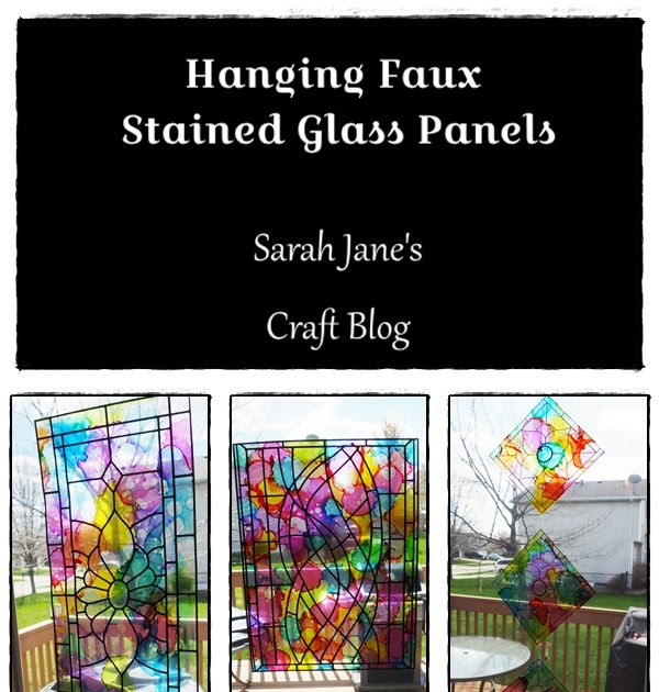 Hanging Faux Stained Glass Panels (Made with Laminating Pouches