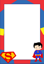 superman superhero border printable marcos invitaciones tarjetas invitations clipart cards etiquetas convites frame birthday convite invitation batman festa template imprimir