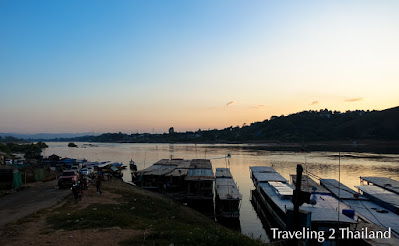 Ferry pier in Huay Xai, Laos Traveling in Laos