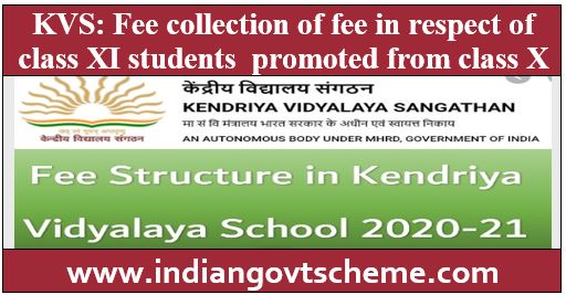 Fee collection of kvs