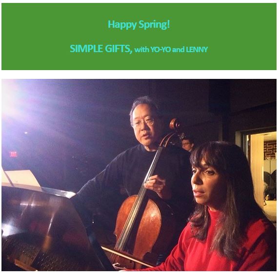 AfriClassical Lara Downes Happy Spring! SIMPLE GIFTS with Yoyo and Lenny