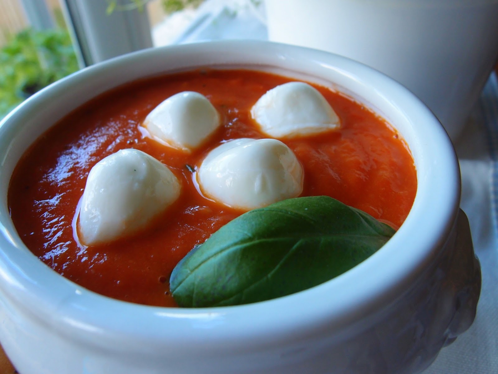 The VegHog Tomato and mozzarella soup