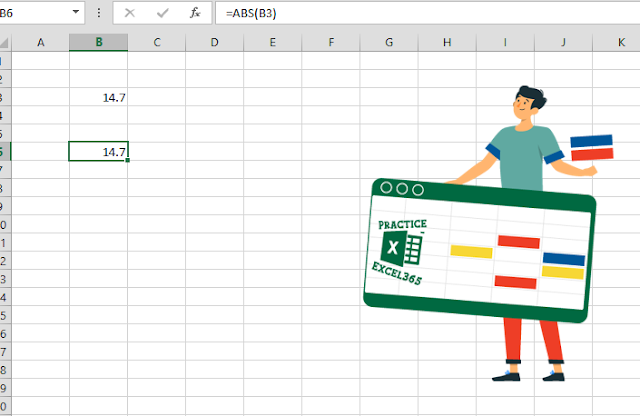 شرح صيغة الدالة ABS في برنامج مايكروسوفت Excel