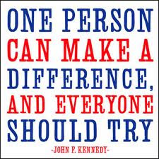 JFK Quote, make a difference, make a difference quote, Kennedy, democrat quote