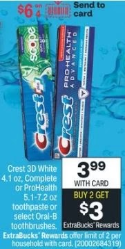 FREE Crest 3D White Toothpaste CVS Deal 6/20-6/26 FREE Crest 3D White Toothpaste CVS Deal 6/20-6/26