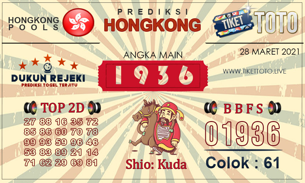 Prediksi Togel HONGKONG TIKETTOTO 28 MARET 2021