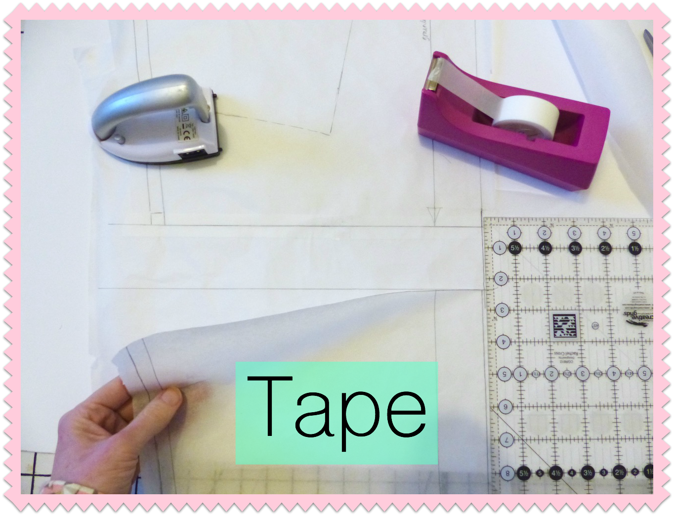 Using washi tape when sewing - Patterntrace