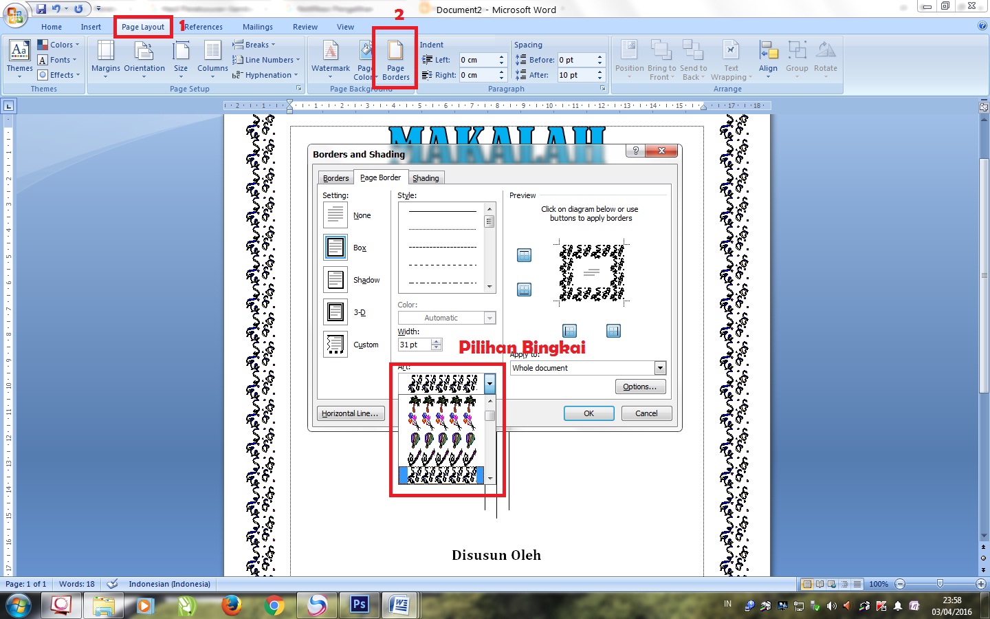 Cara Membuat Cover Makalah Di Microsoft Office Word 2007 ...