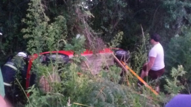 Acidente tipo capotamento em Itaiópolis