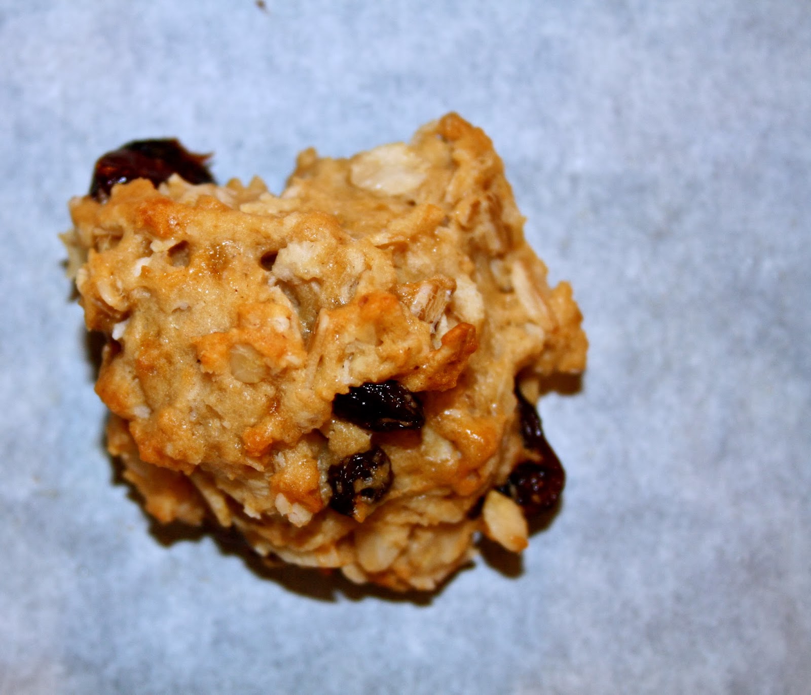 The Enthusiastic Foodie. Oatmeal Raisin Cookies (No Butter, Eggfree)
