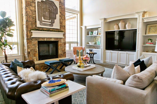 Small Living Room Layout With Fireplace and TV on Different Walls