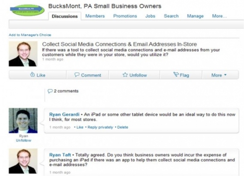 Develop the discussion in LinkedIn to the level of blog notes