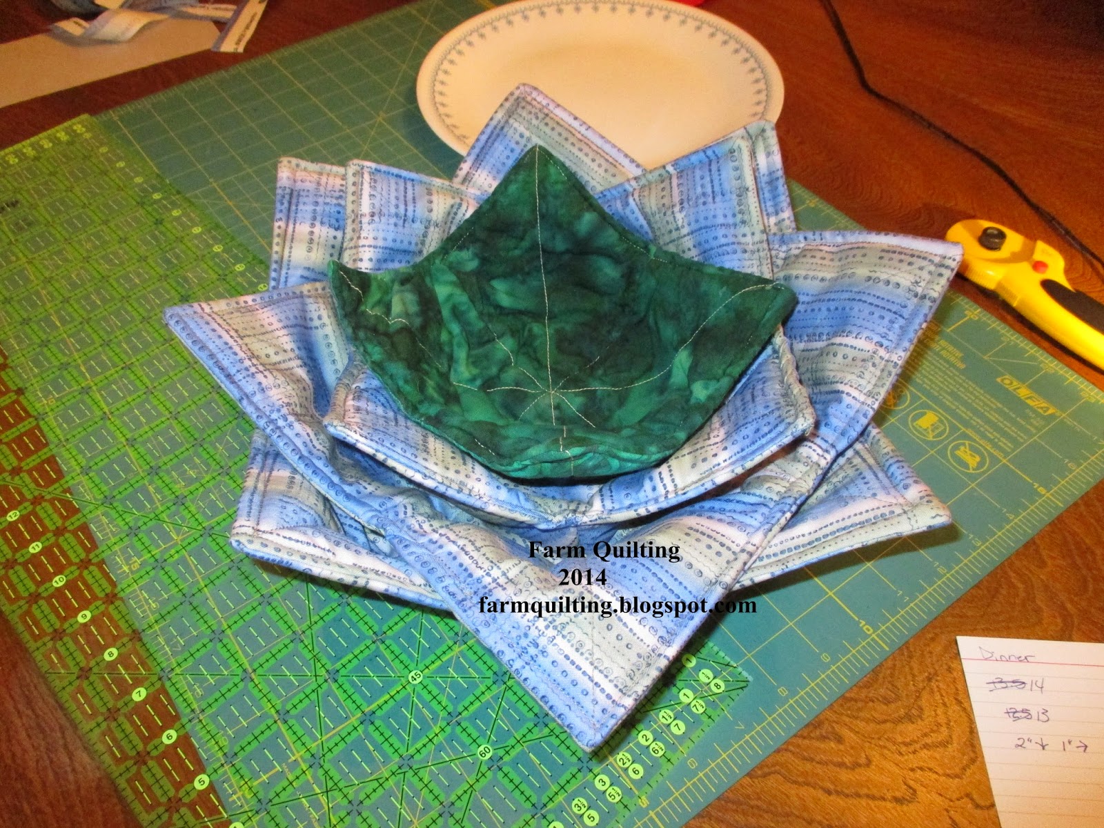 Farm Quilter Microwave Plate Potholder Tutorial