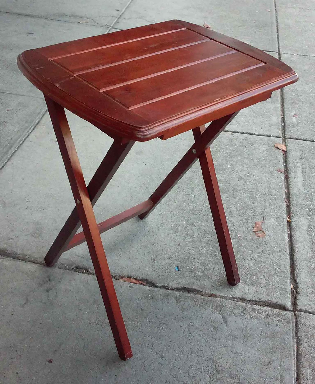 UHURU FURNITURE & COLLECTIBLES SOLD Teak TV Tray 5