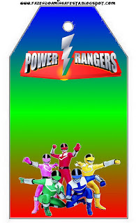 Power Rangers Free Printable Tags.