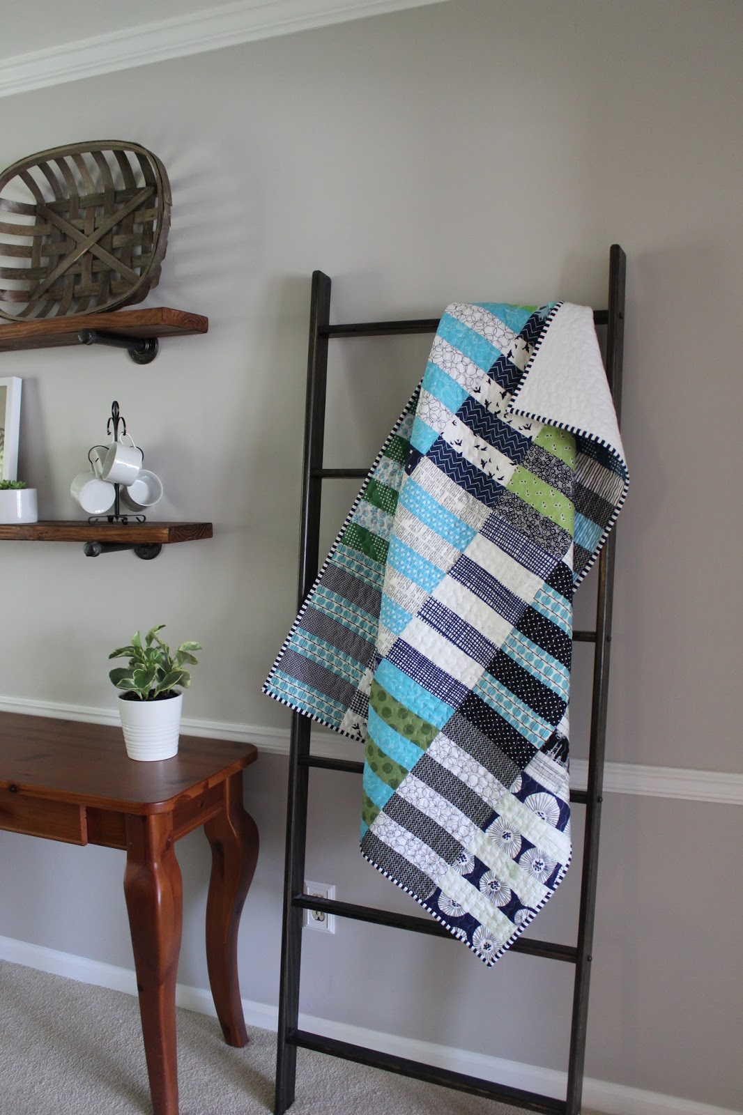 Teaginny Designs Rugby Stripe Baby Quilt