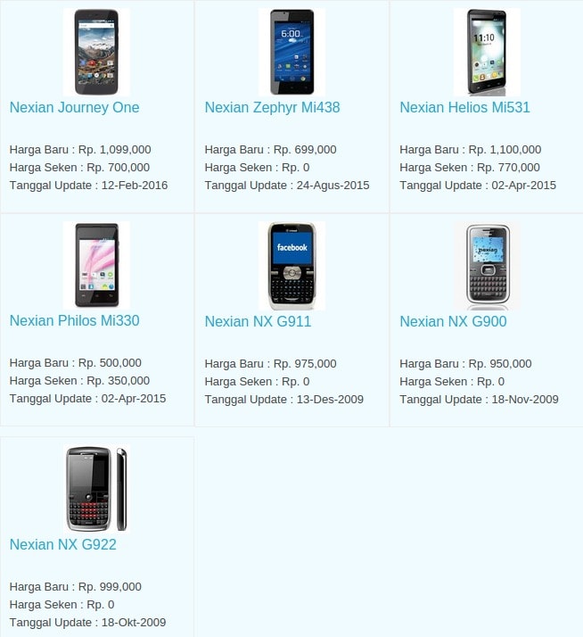 Daftar Harga Hp Terbaru Nexian Juli 2016 Daftar Harga Hp Terbaru Nexian Juli 2016