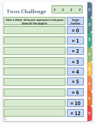Google Slides Version of Twos Challenge.