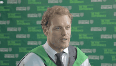 Sam Heughan Doctor Honorífico por la Universidad de Sterling