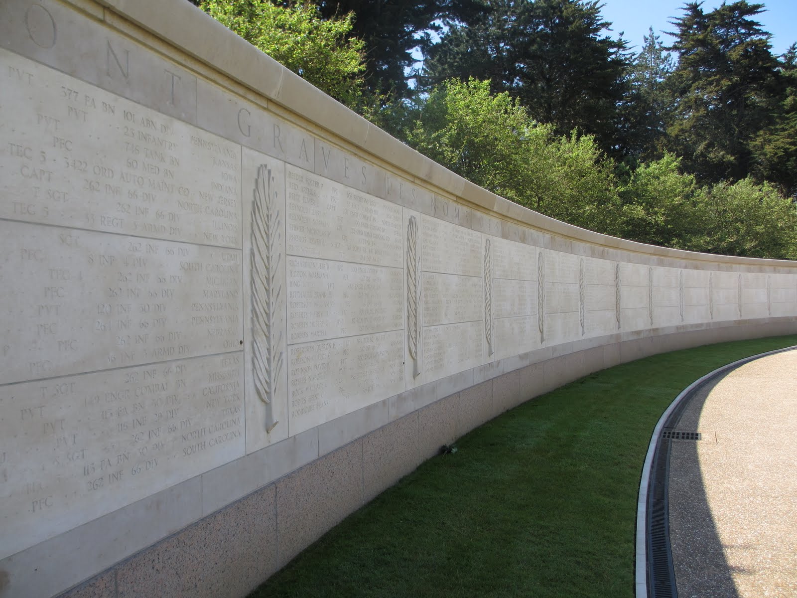 School For Us Visiting DDay Sites in Normandy American Cemetery