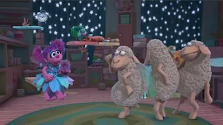Abby Cadabby, Blögg, Gonnigan, Mrs. Sparklenose, Abby's Flying Fairy School Sheepytime, Sesame Street Episode 4416 Baby Bear's New Sitter season 44