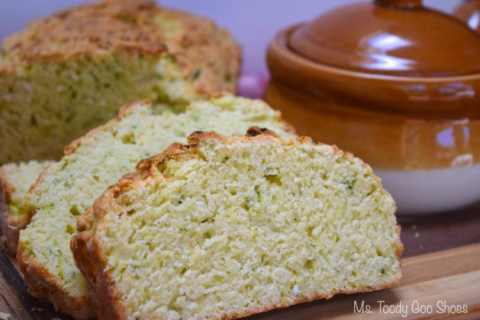 Savory Zucchini-Parmesan Bread: A great companion to soup or salad, and the best part? It's really easy to make. | Ms. Toody Goo Shoes