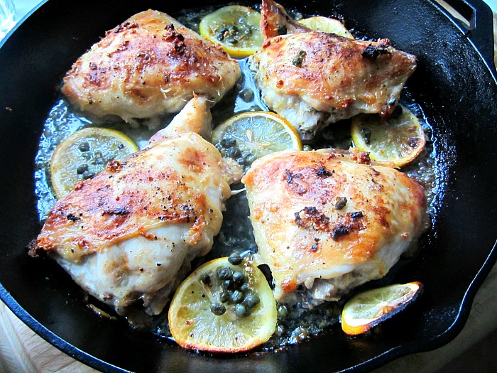 Baked Chicken Thighs Piccata