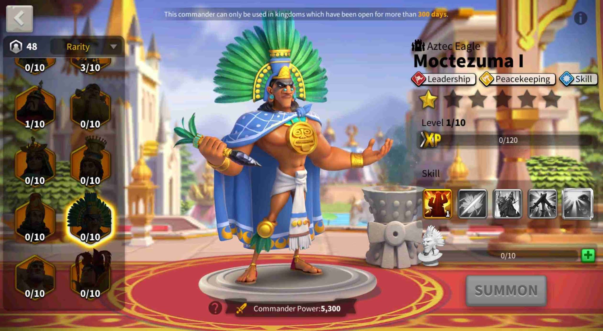 moctezuma I rise of kingdoms talent tree build