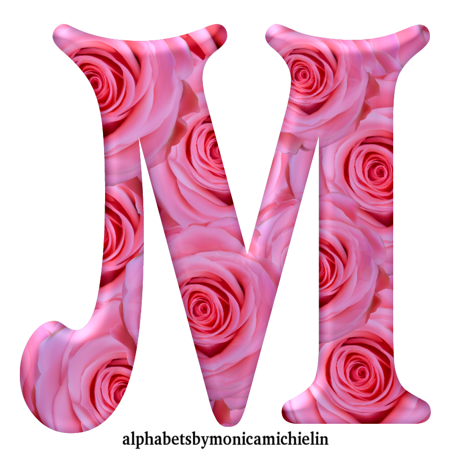 M. Michielin Alphabets: PINK ROSE ALPHABET GLASS LETTER, ICONS PNG AND ...