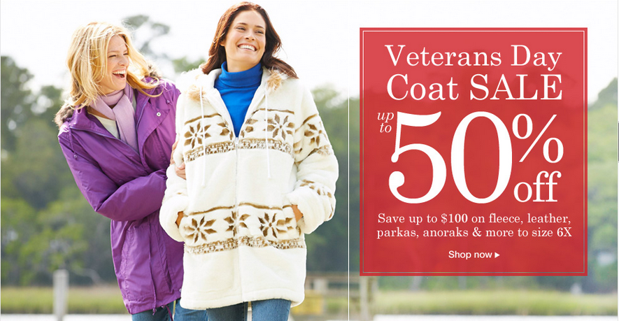 Woman Within Coupons 50 and Free Shipping: Verterans Day Coat Sale at Woman Within