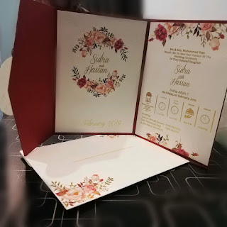 3 fold Wedding Cards Lahore Pakistan