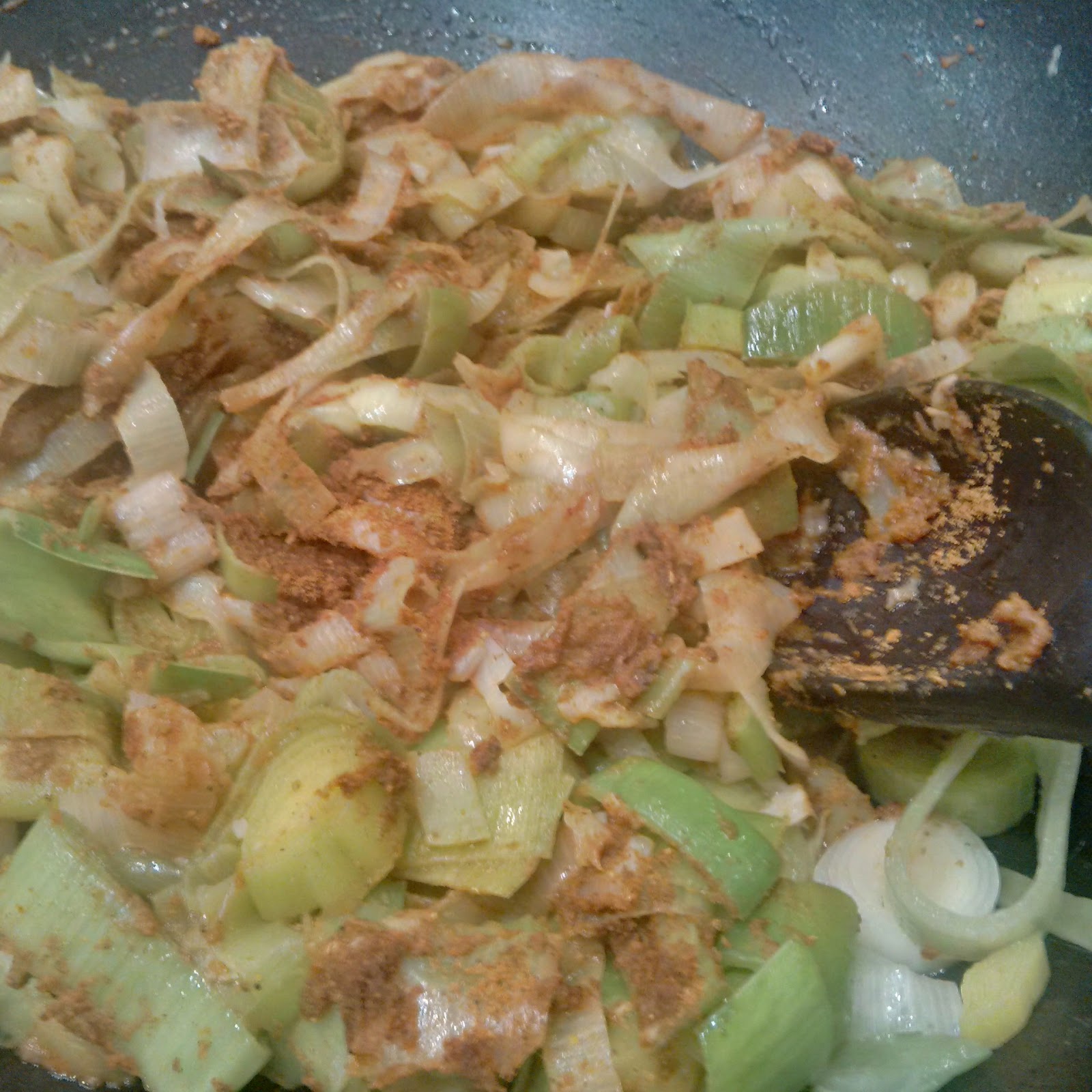 new Leeks and Greens with Coconut Milk