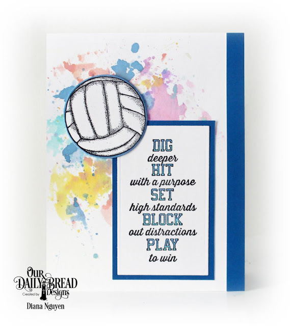 Volleyball, Diana Nguyen, Our Daily Bread Designs, card, handmade, sport