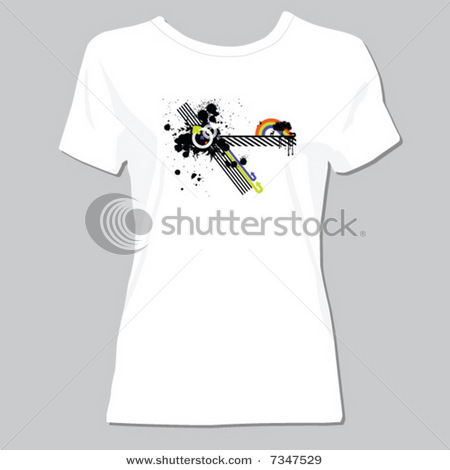 white t-shirt design with classic forms