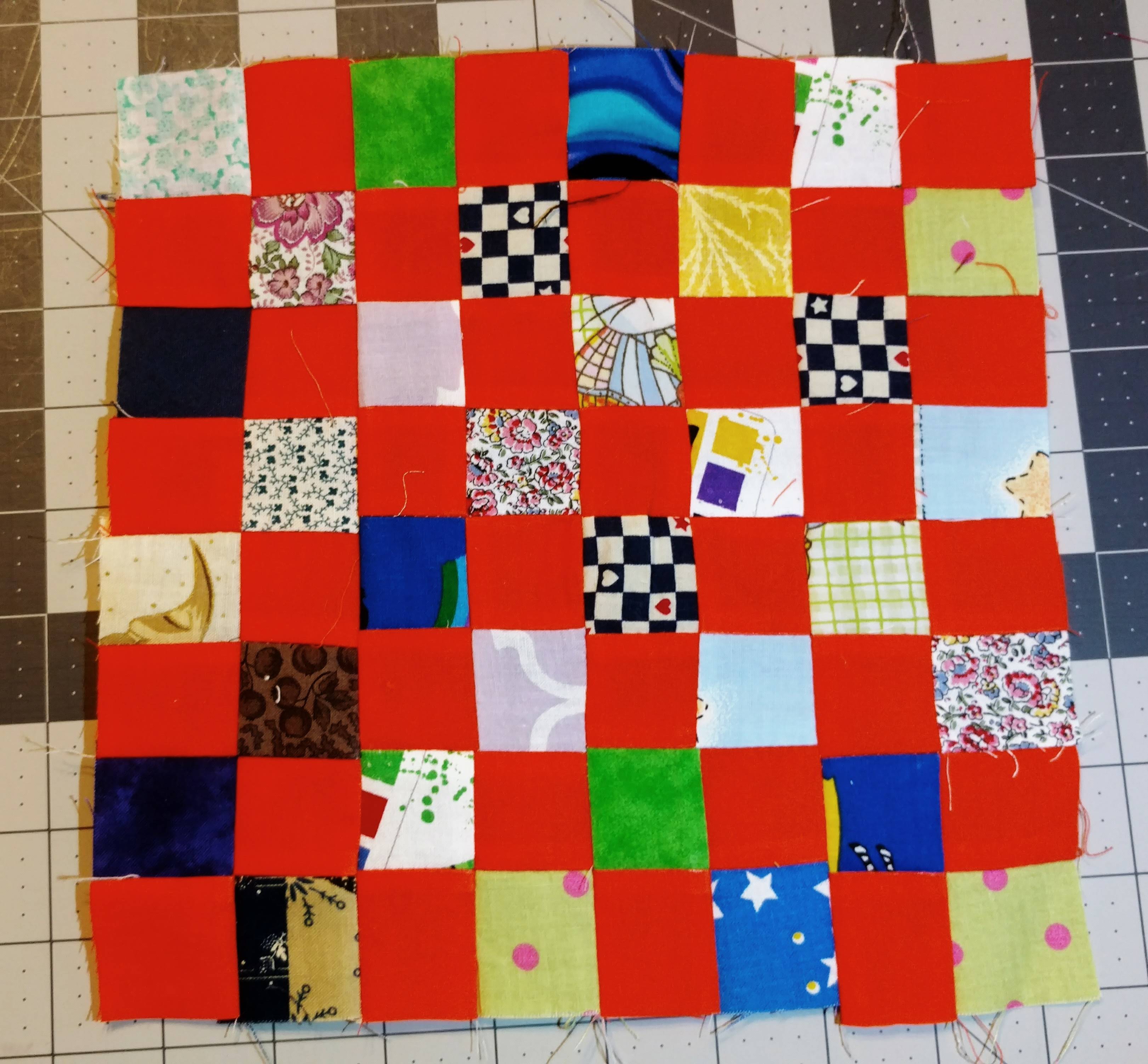 Making A Lather postage stamp blocks