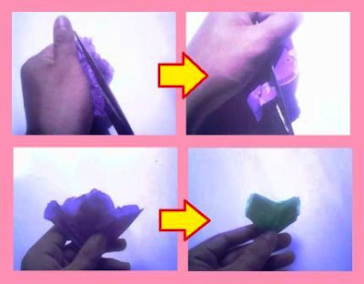 Cara membuat bunga dari plastik warna untuk hiasan rumah 